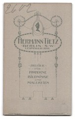Photography Hermann Tietz, Berlin-SW, Leipziger-Str., portrait little boy in