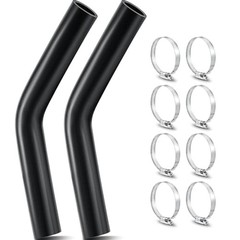 2 Pcs Gasoline Fuel Filler Neck Hose with 8 Clamp Setes 1 1/2 Inch 45 Degree