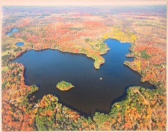 Oneida Lake, Oneida County Town of Woodboro, Wisc. Aerial Photo. Frame Optional.