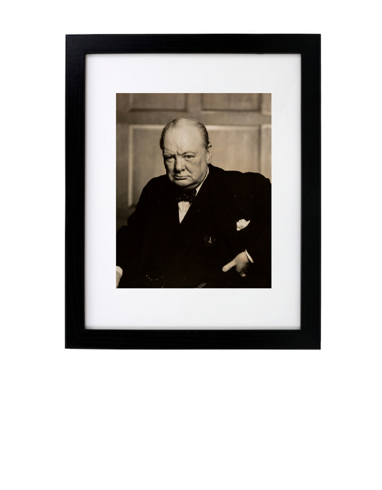 Sir Winston Churchill Prime Minister World War 2 Portrait Framed Photo Picture