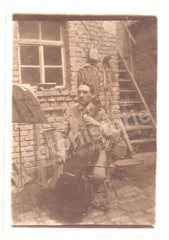 Photo Musician Cello Outdoor/Backyard – Circa 1905