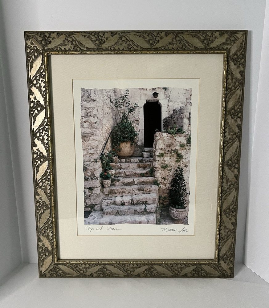 Maureen Love «Steps and Stones» Signed Color Photo Print Matted & Framed