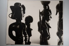 PHOTO Silver Africa AFRICAN STATUETTE Chokwe Sculpture? ANGOLA? 40X50cm
