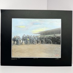 Colorized Photo Of Motorcycle Race In Laurel Maryland by Susan Bock