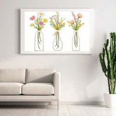 Floral Vase Wall Art Printable | Modern Botanical Decor | Digital Download Print