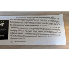Signed Michael Bertrand Photo Steam Tractor at Night 11″ x 8 5/8″ Plastic Frame