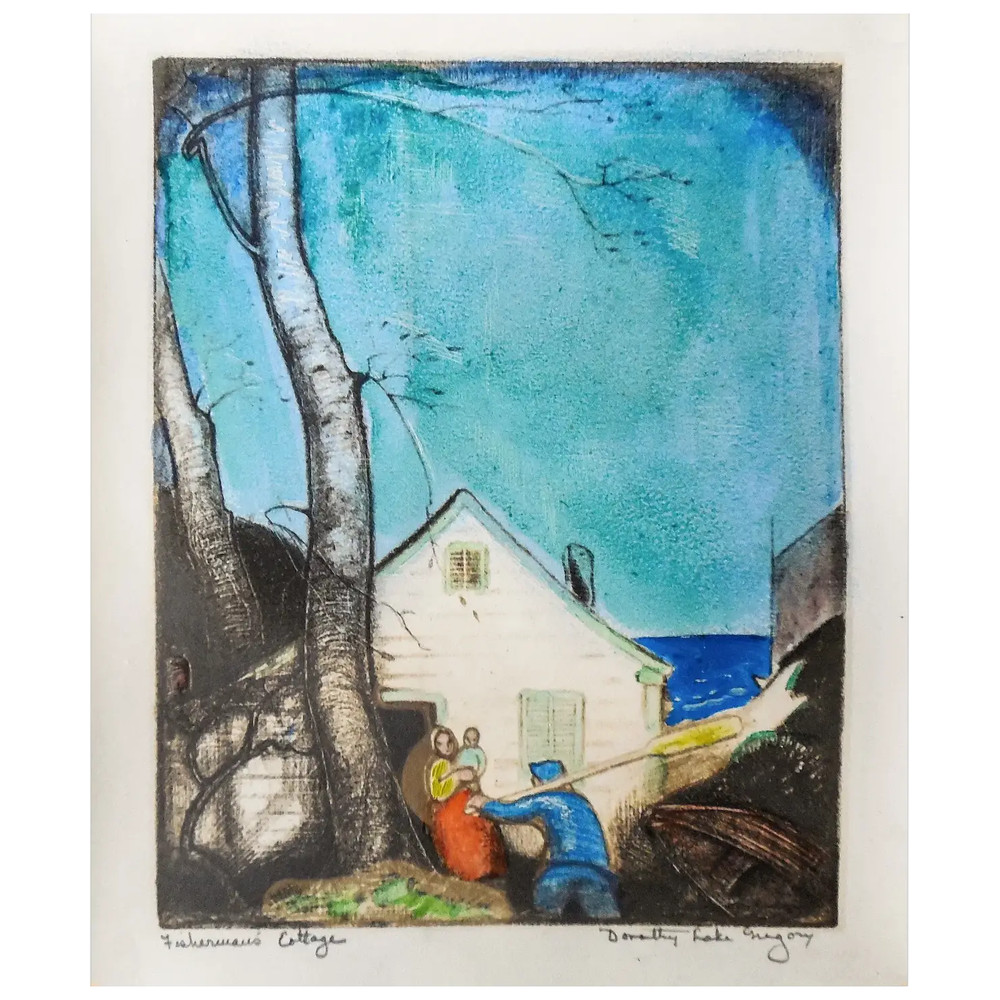 Dorothy Lake Gregory «Fisherman’s Cottage» Hand-Colored Silver Gelatin Print