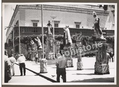 Photo Malta Procession Festas Figures Holy Road People 1960s