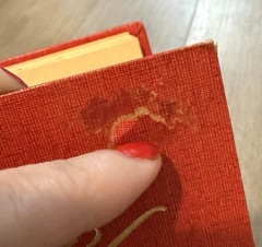 Mid‑Century Red Scrap Book • Gold Embossed Cover • Blank Beige Pages
