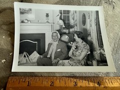 SUPER WEIRD Original Black and White Photo 3 1/2″ X 4 1/4″ MAN WEARING BONNET