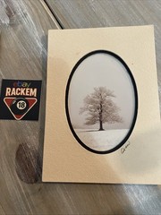 BARRY GAMOW signed COUNTRY/MOUNTAIN ROAD SNOW Photography Art 5″ x 7″ Matted