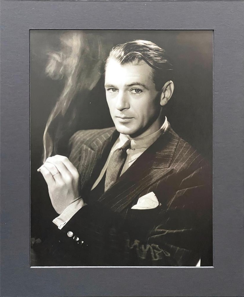 George Hurrell Gary Cooper Matted Photolithograph Hollywood Actor photograph