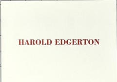HAROLD EDGERTON (1903-1990) Art Announcement Card – Photographs 1932 – 1952