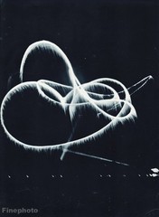 1931 Vintage AVIATION AIRPLANE Aerial Sky Writing Acrobatic Line Photo Art 16×20
