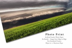 Supercell Thunderstorm Photography Print: Kansas Storm Shelf Cloud Weather Photo