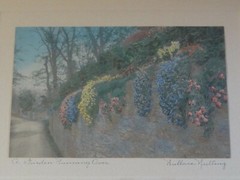 Wallace Nutting A Garden Running Over Signed Original Matt and Frame