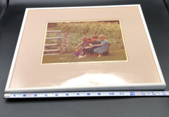 Bill Coleman Amish No 265 «Little Mothers» Framed Photograph Signed 9″ x 6.75″