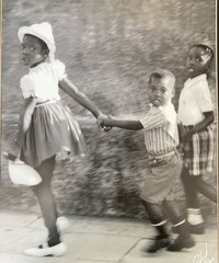 Unique B&W Photographic Print; Children In South Africa; Vintage 14”x17”