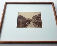 Rare 19th-Century Albumen Photograph of Street in Gibraltar – Framed