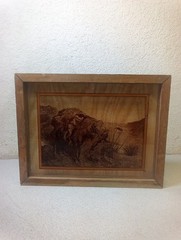 Vintage Lucid Lines 1974 «The Apache» Photography on Glass by Frederic Remington