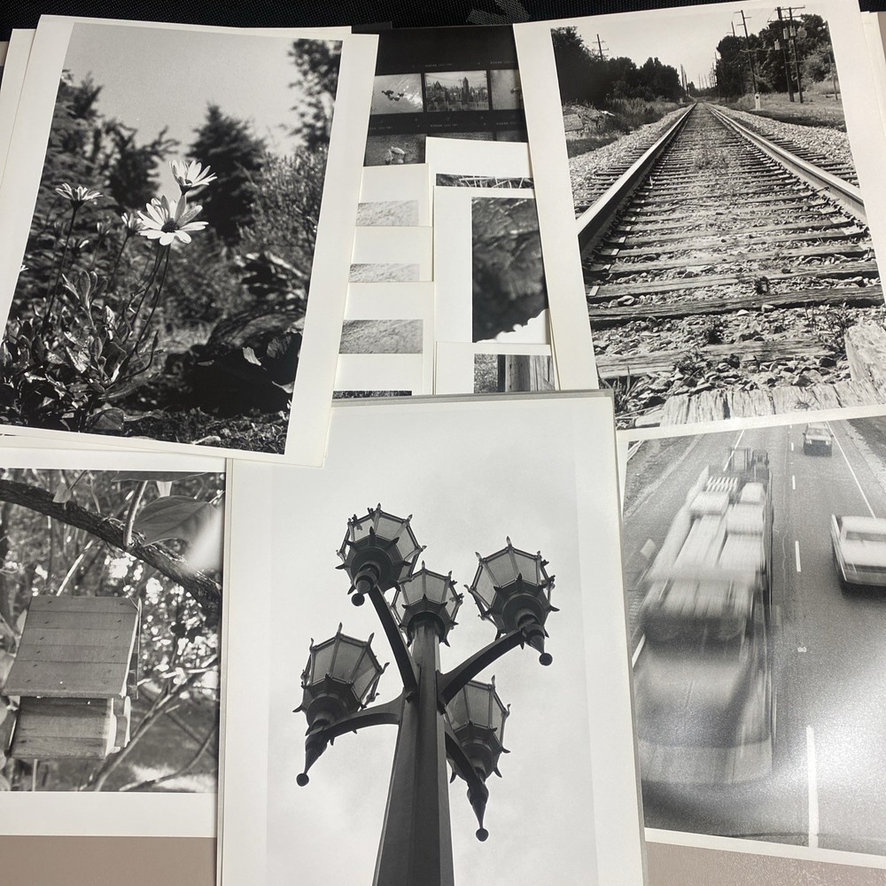 16 Prints black and white photography art Railroad Nature 8x10s