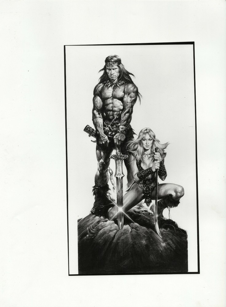 40×30 (30×17)cm orig film photo 1982 Arnold Schwarzenegger Conan the Barbarian photo