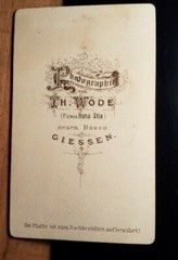 little girl with toy chair/CDV Th. Wode company Hans Stix Giessen