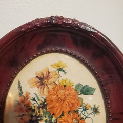 Vintage Mid Century Floral Wall Decor Set Dark Academia Moody Botanical