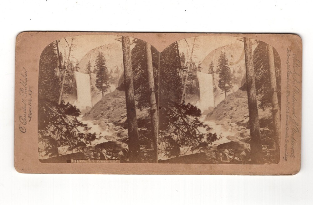 Stereoscopy Vernal Falls / Yosemite Valley / USA