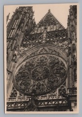 Prague Czech Republic – St. Vitus Cathedral Facade – Old Photo