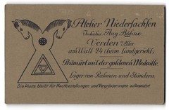 Photography studio Lower Saxony Aug. Böhne, Verden/Aller, on Wall 24, coat of arms