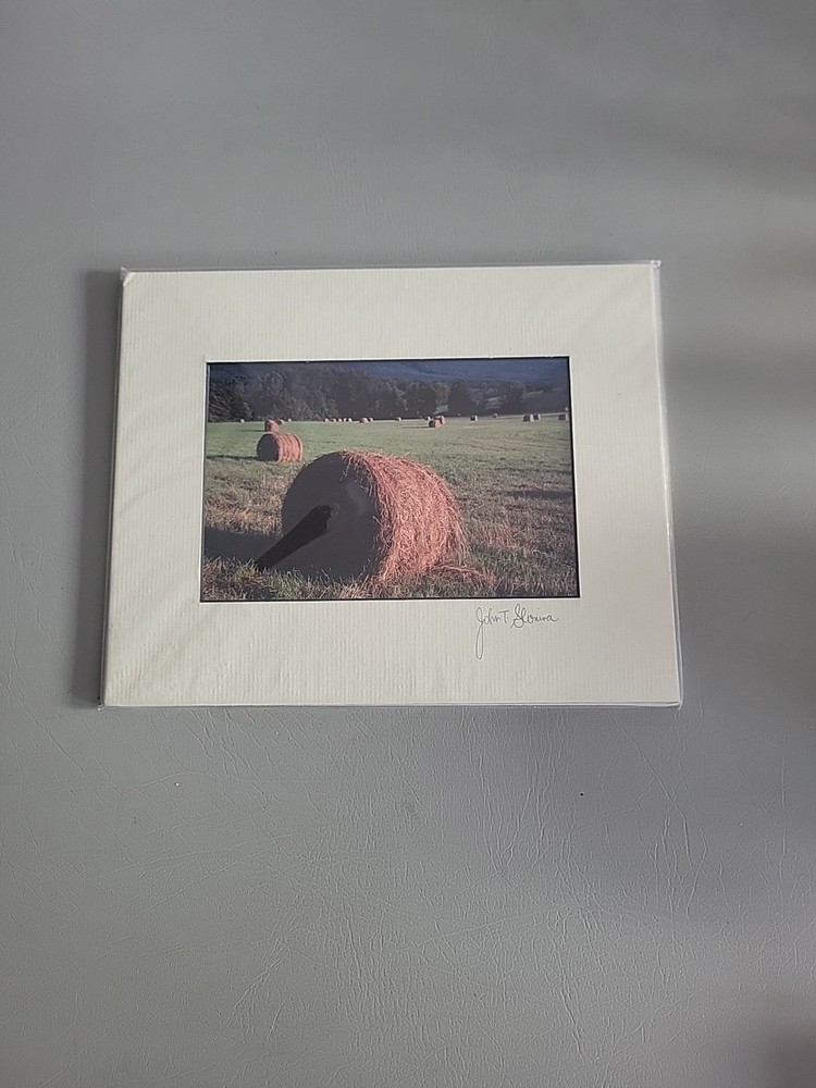 Photography Print By John T Slonina Matted 8×10 Round Hay Bales In A Field