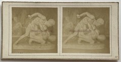 Photo Of Sculpture Hercules And Antaeus Henri Plaut Stereo Album Vintage C1858