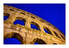 Pula Arena At Night with Moon, High Resolution Image, Many Formats, TV Art
