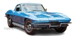 1966 Chevrolet Corvette Laguna Blue Limited Print 8″ x 10″ Premium Photo B
