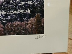 JOHN ROBERTS 2014 SIGNED 11X14 PHOTO YOSEMITE FALLS VALLEY SNOW