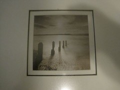 Art Photographs Two Black & White Prints 4×4 w/Large Matting and Frames 21×21