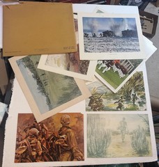Lot 12 Vtg 1976 US Gov Military USMC Vietnam War WW1 WW2 Lithograph Poster Print
