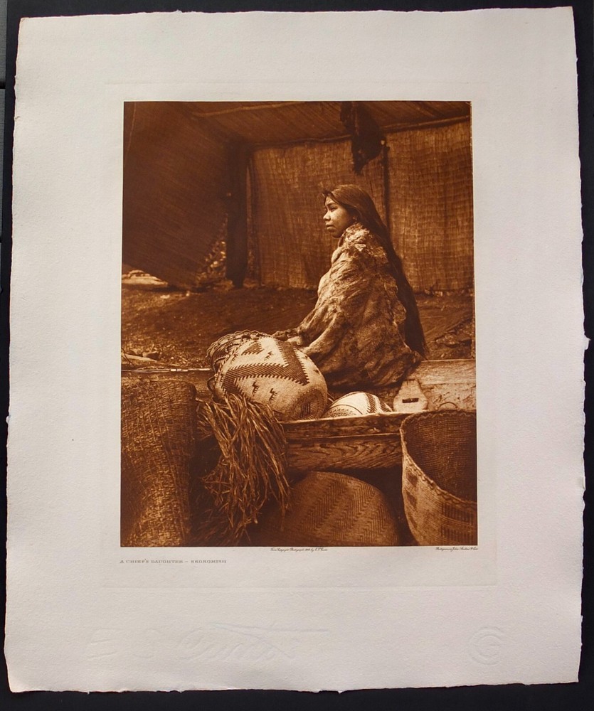 Edward S. Curtis «A Chief’s Daughter» From Original 1912 Photogravure Negative