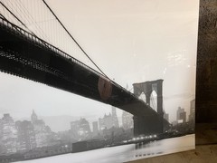 Brooklyn Bridge Plexi-Mount Black And White Photograph 87 X 58 1/2 Inches