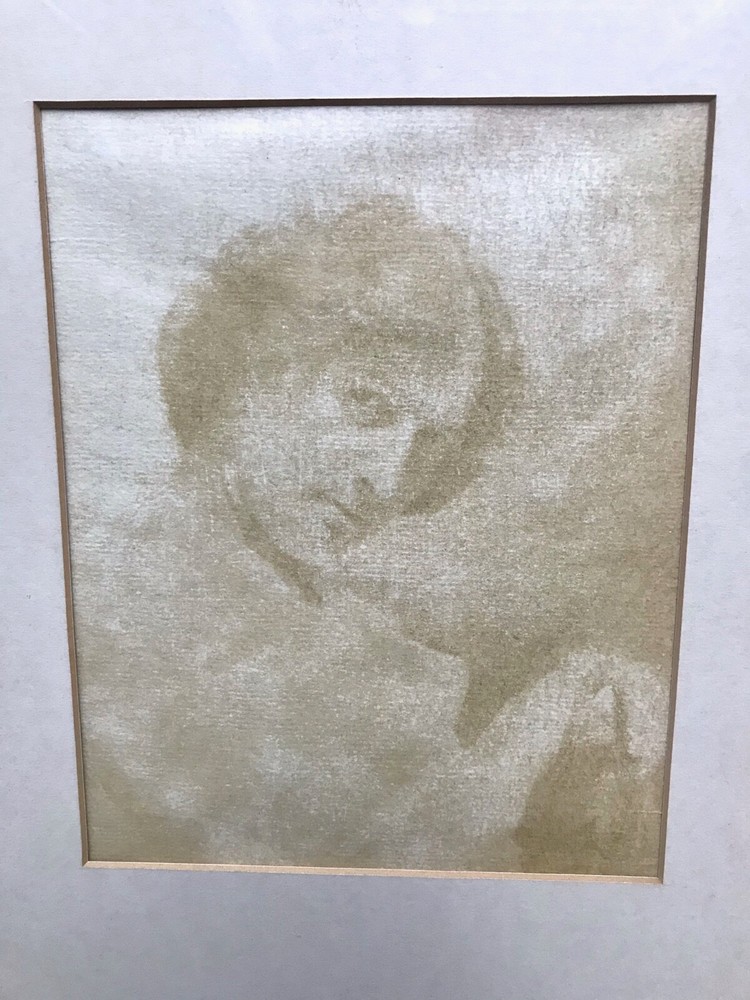 RARE Photograph Drawing photogravure Demachy French Pictorialism Seurat old rare
