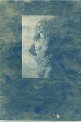 OOAK A4 CYANOTYPE Printmaking Alt Photography TONER TEST Nude Pie Curves Vintage