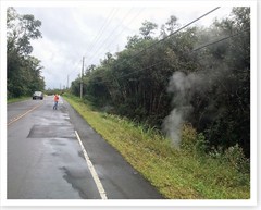 Steaming Cracks Along Hwy 130 Kilauea Volcano 2018 Silver Halide Photo