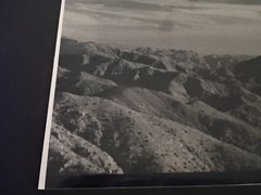 Vintage 80s Black White Desert Mountains Gelatin Silver Print Photograph 20×16
