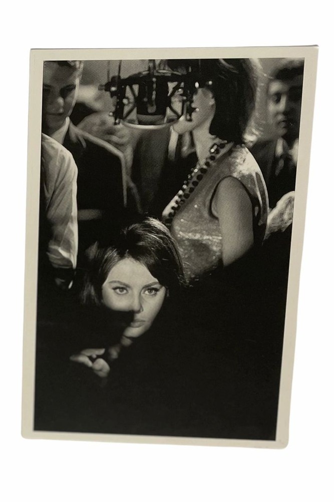 Vintage Blank Postcard Sophia Loren Paris 1962