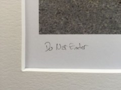 BRUCE BLUM SIGNED COLOR Photo Print (13″X 18 «)-«Do Not Enter»