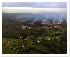 2018 Kilauea Volcano Aerial Of Fissures 17 And 18 Silver Halide Photo
