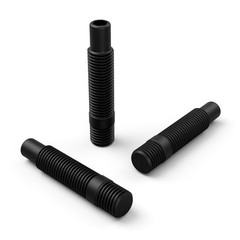 20pcs Black Wheel Stud Conversion – 14×1.25 to 12×1.5, 62mm (2.5 inch) Total …