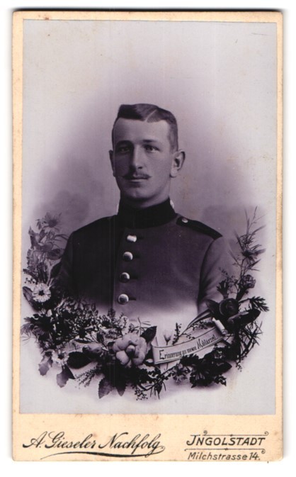 Photograph A. Gieseler Nachf., Ingolstadt, Milky Way 14, soldier in uniform mi