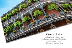 French Quarter Photography Print: Louisiana New Orleans Corner Building Photo